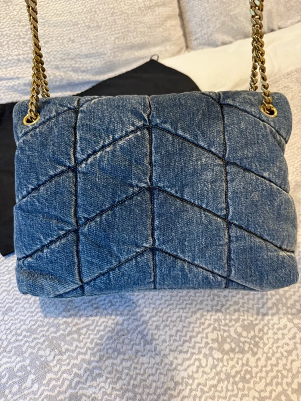 Saint Laurent Denim Medium Quilted Loulou - Picture 6 of 15